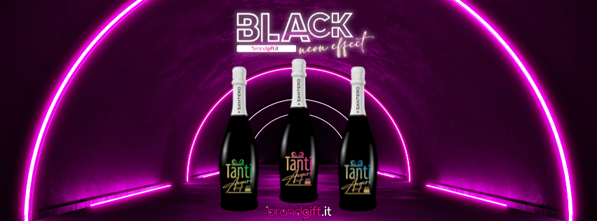 lancio esclusivo le nuove bottiglie personalizzate santero black neon effect