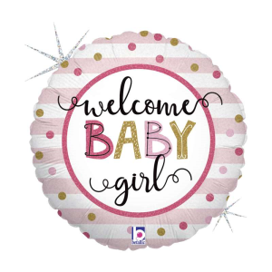 Palloncino 18" mylar Nascita Rosa