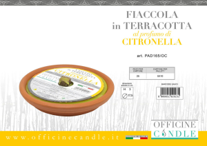 FIACCOLA IN TERRACOTTA MAXI CITRO. 17,5X3 PZ.25