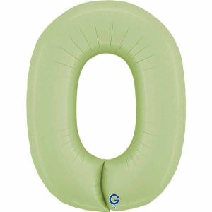 Palloncino in Foil 40" Numero 0 Verde Oliva