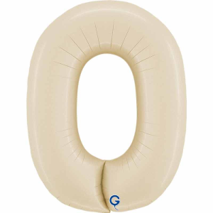 Palloncino in Foil 40" Numero 0 Crema Satinato